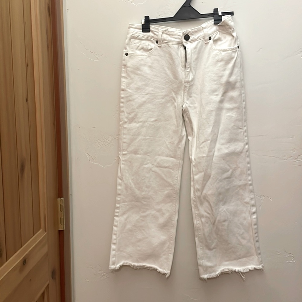 Lira white straight leg jeans